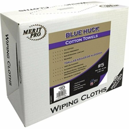 GOURMETGALLEY 40425 Box Blue Huck Cotton Towels GO3567153
